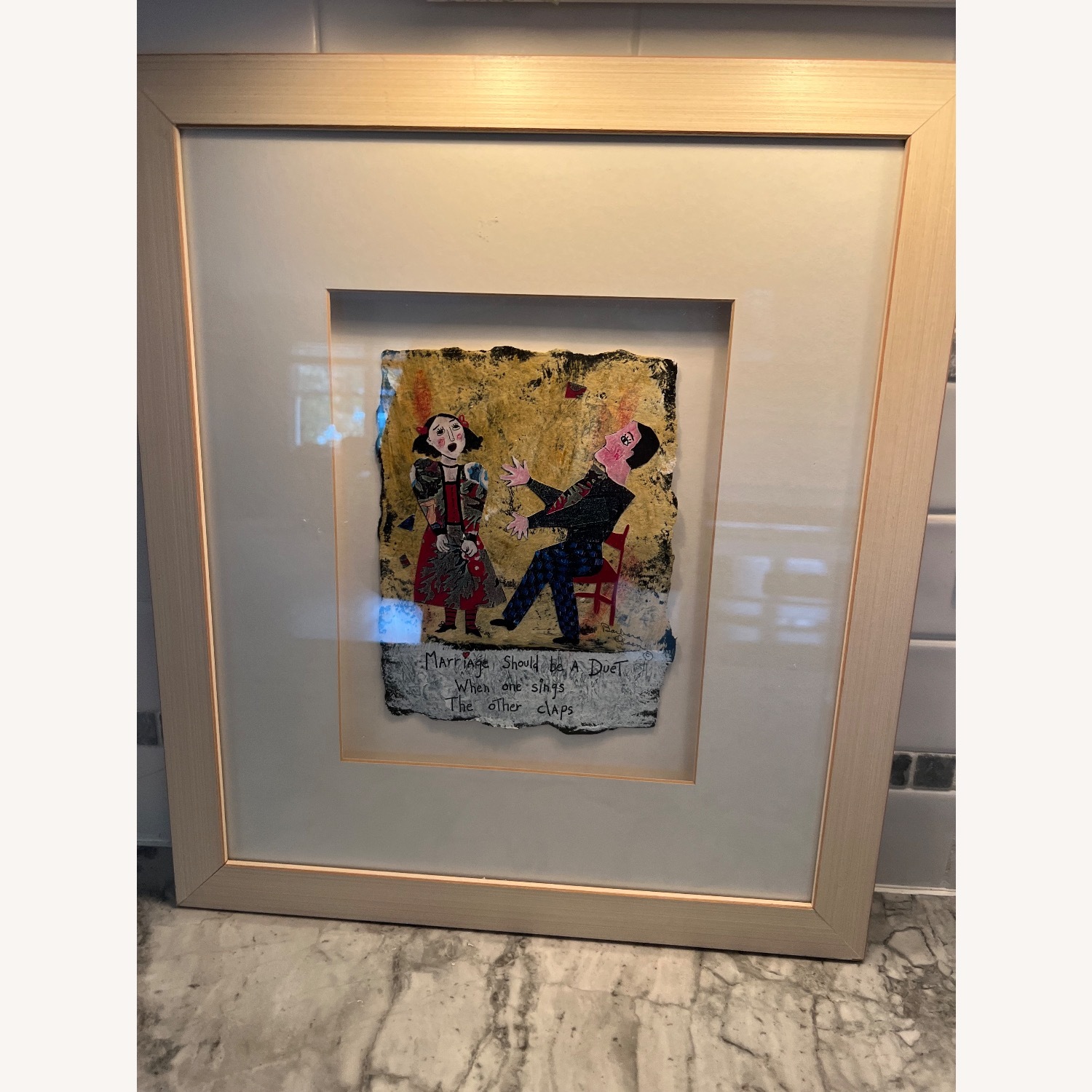 Framed Mixed-Media Folk Art by Barbara Olsen  - image-2