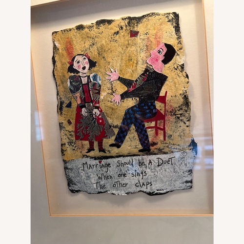 Used Framed Mixed-Media Folk Art by Barbara Olsen for sale on AptDeco