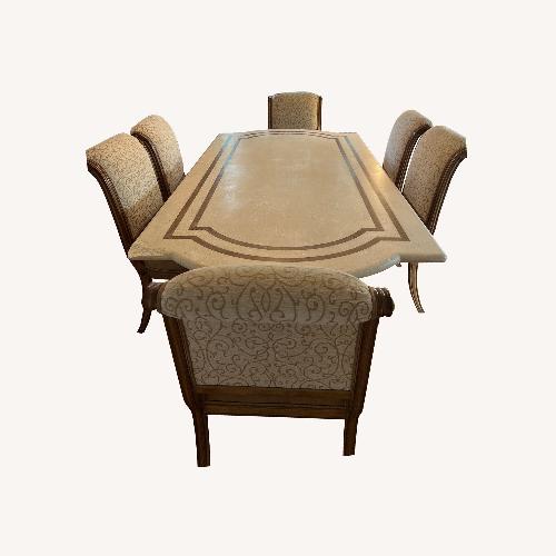 Used Chipped Stone Kreiss Dining Set for sale on AptDeco
