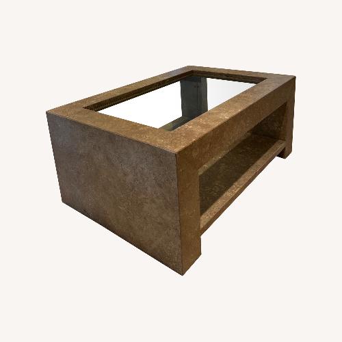 Used Kreiss Stone & Glass Coffee Table for sale on AptDeco