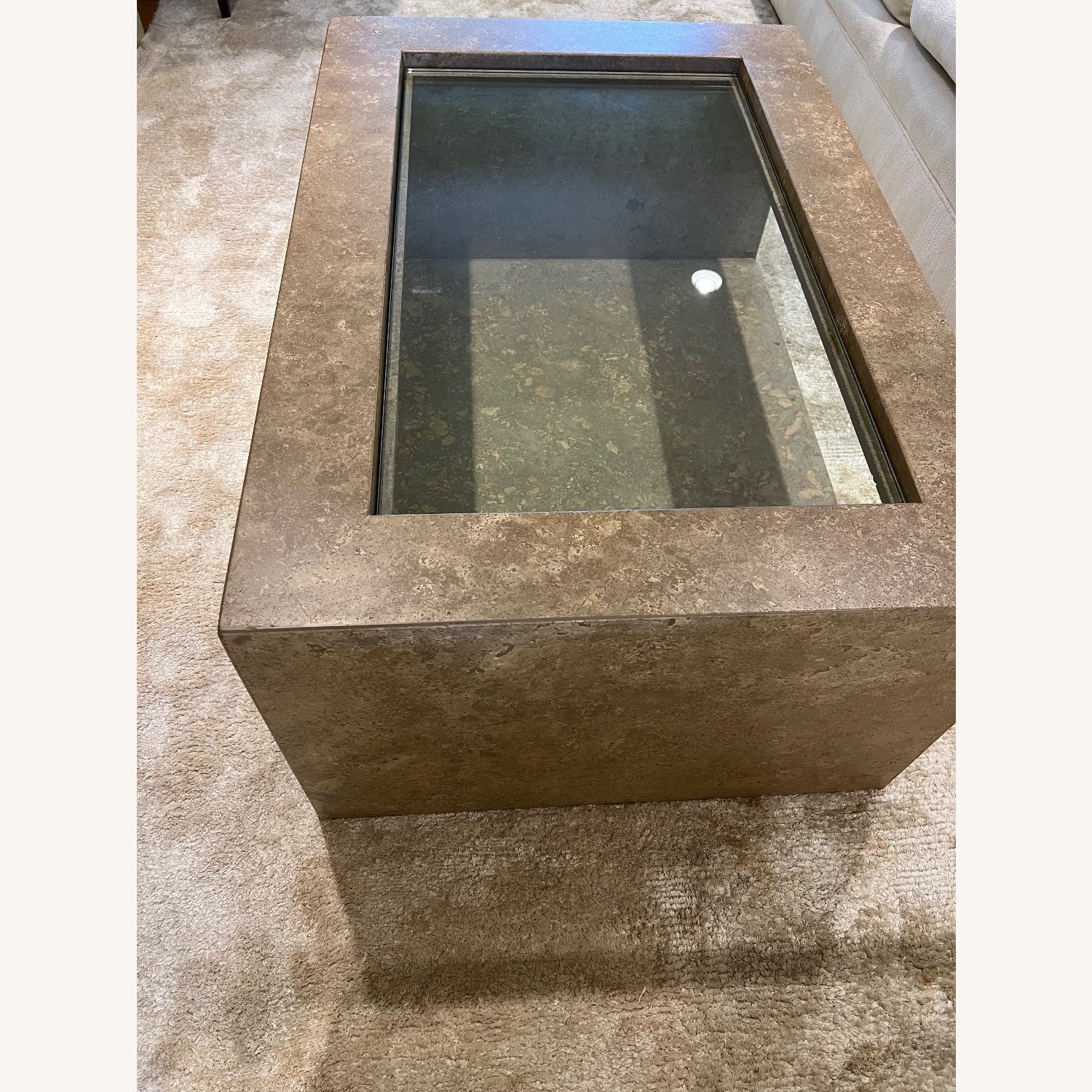 Kreiss Stone & Glass Coffee Table - image-3