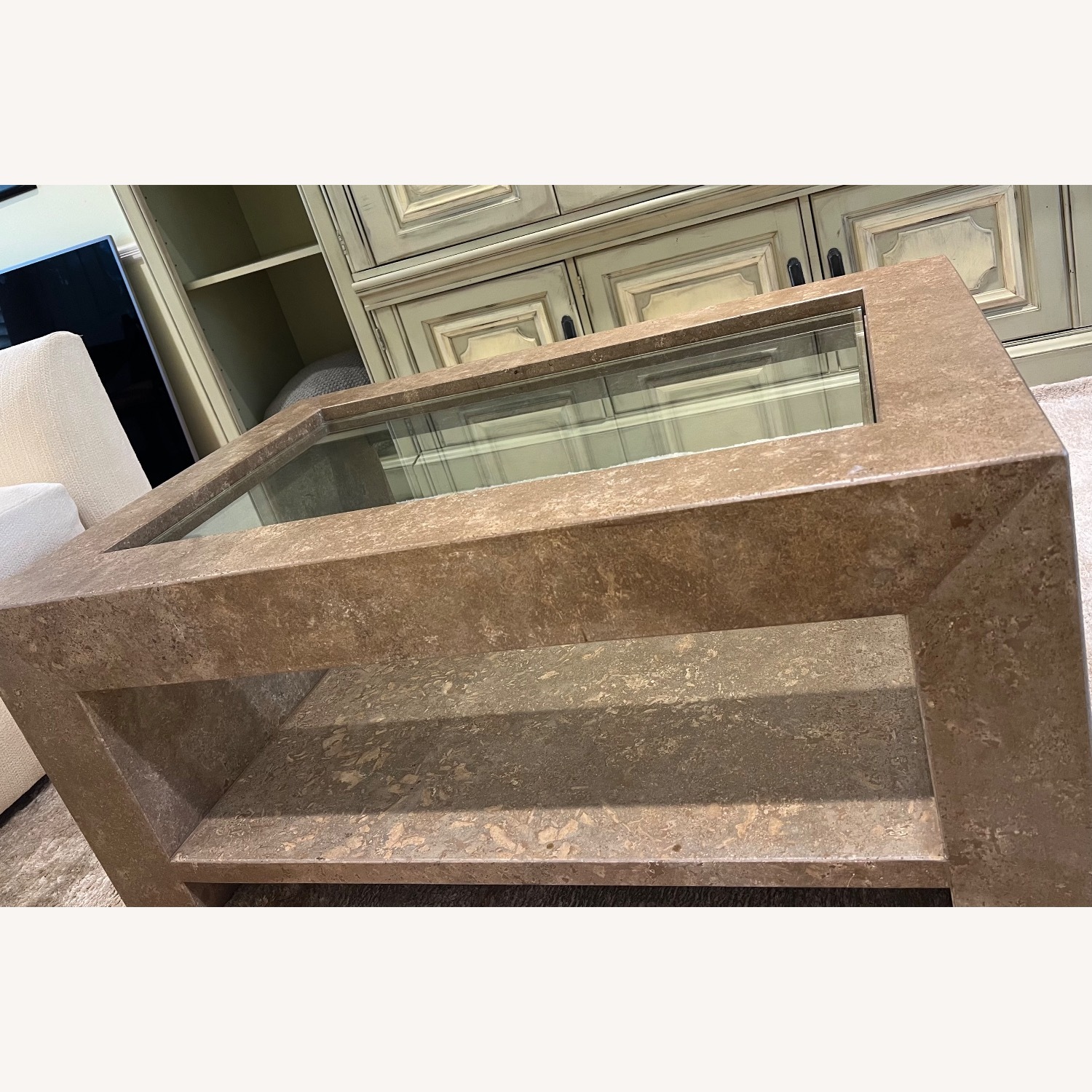 Kreiss Stone & Glass Coffee Table - image-5