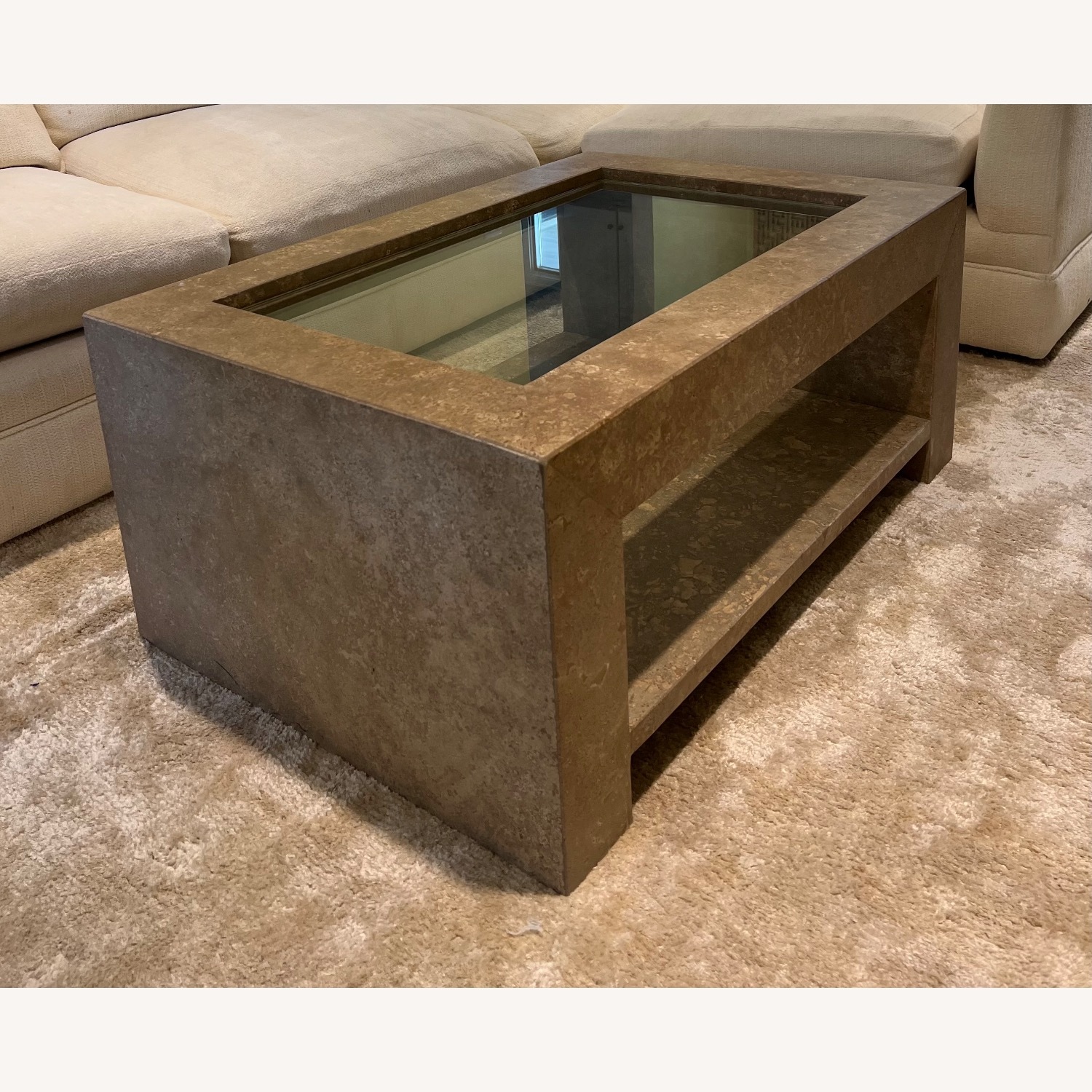 Kreiss Stone & Glass Coffee Table - image-4
