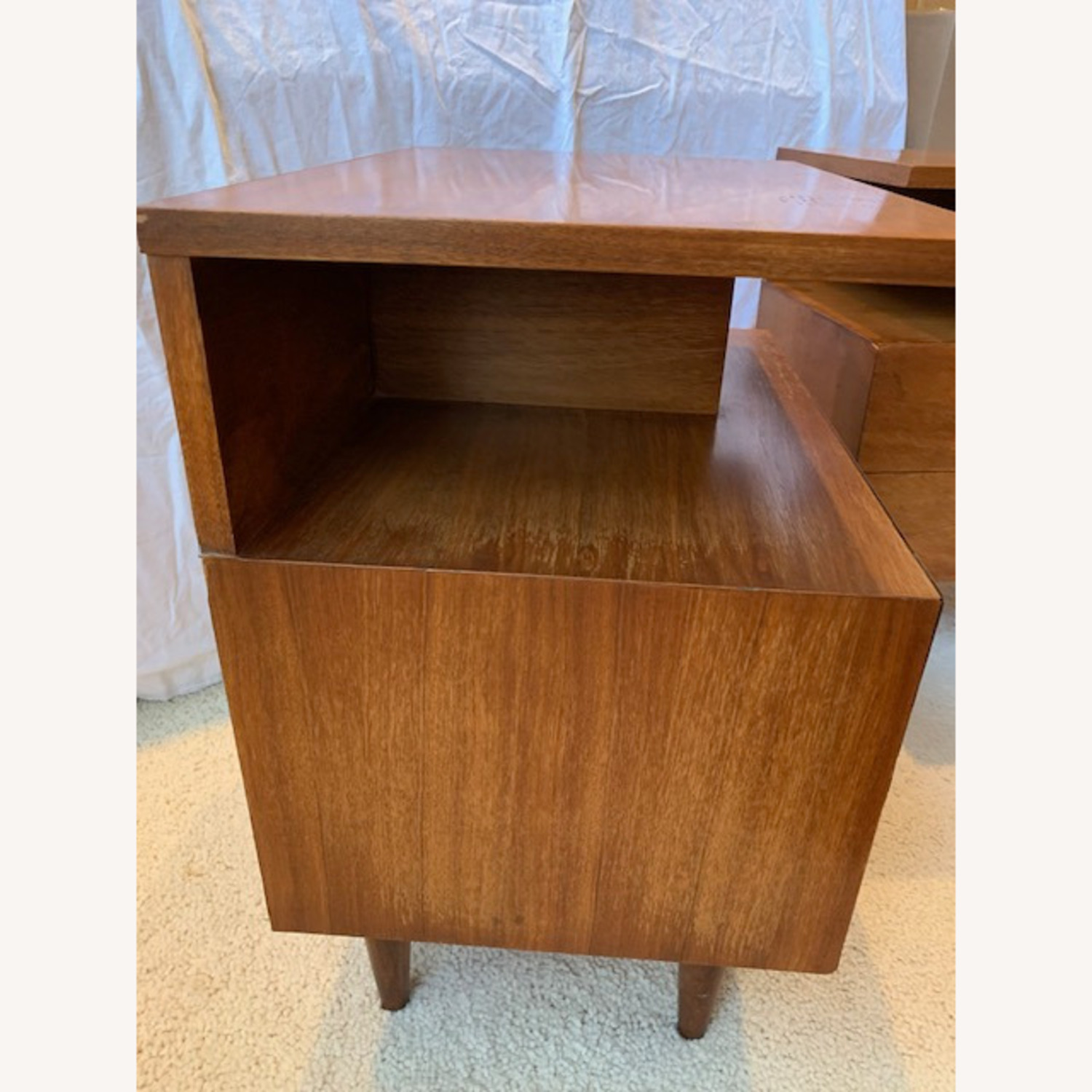 Vintage/Antique Dark Brown Wood Side Tables - image-14