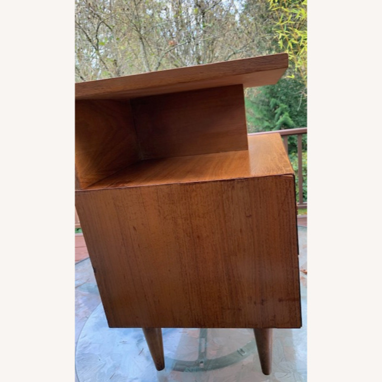 Vintage/Antique Dark Brown Wood Side Tables - image-6