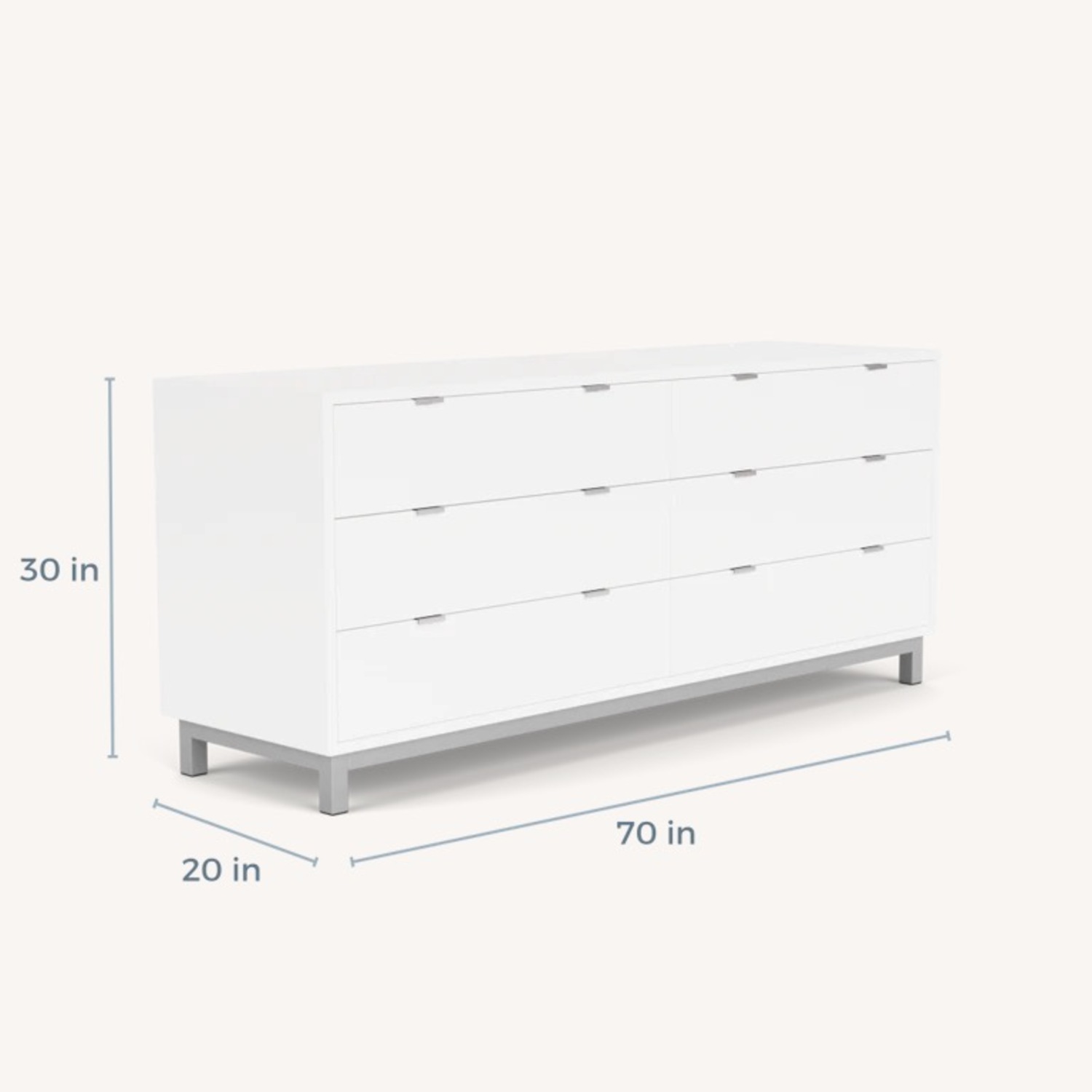 Room & Board White Dresser - image-5