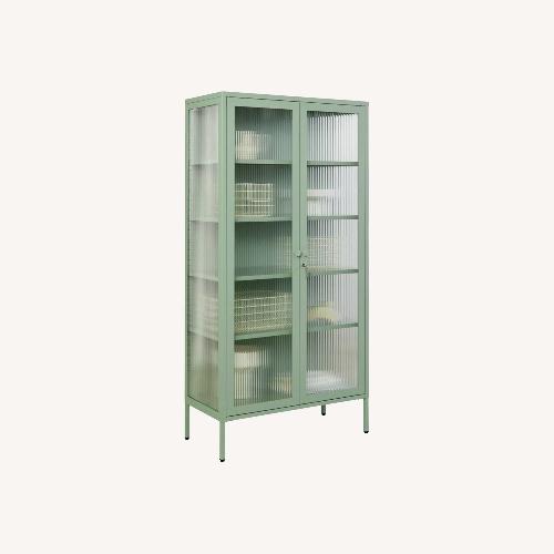 Used Mustard Made Sage Glass Locker Bookcase for sale on AptDeco