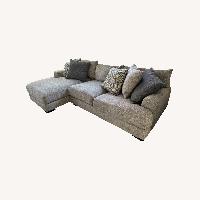 Raymour & Flanigan Light Gray 2 Piece Sectional