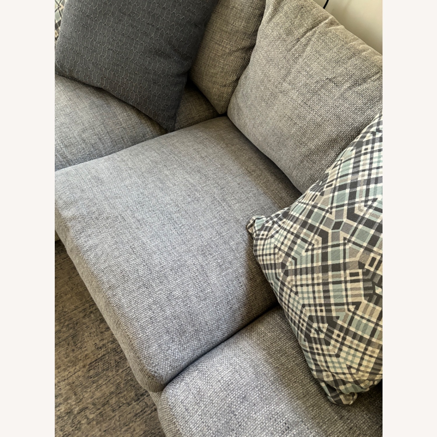 Raymour & Flanigan Light Gray 2 Piece Sectional - image-3