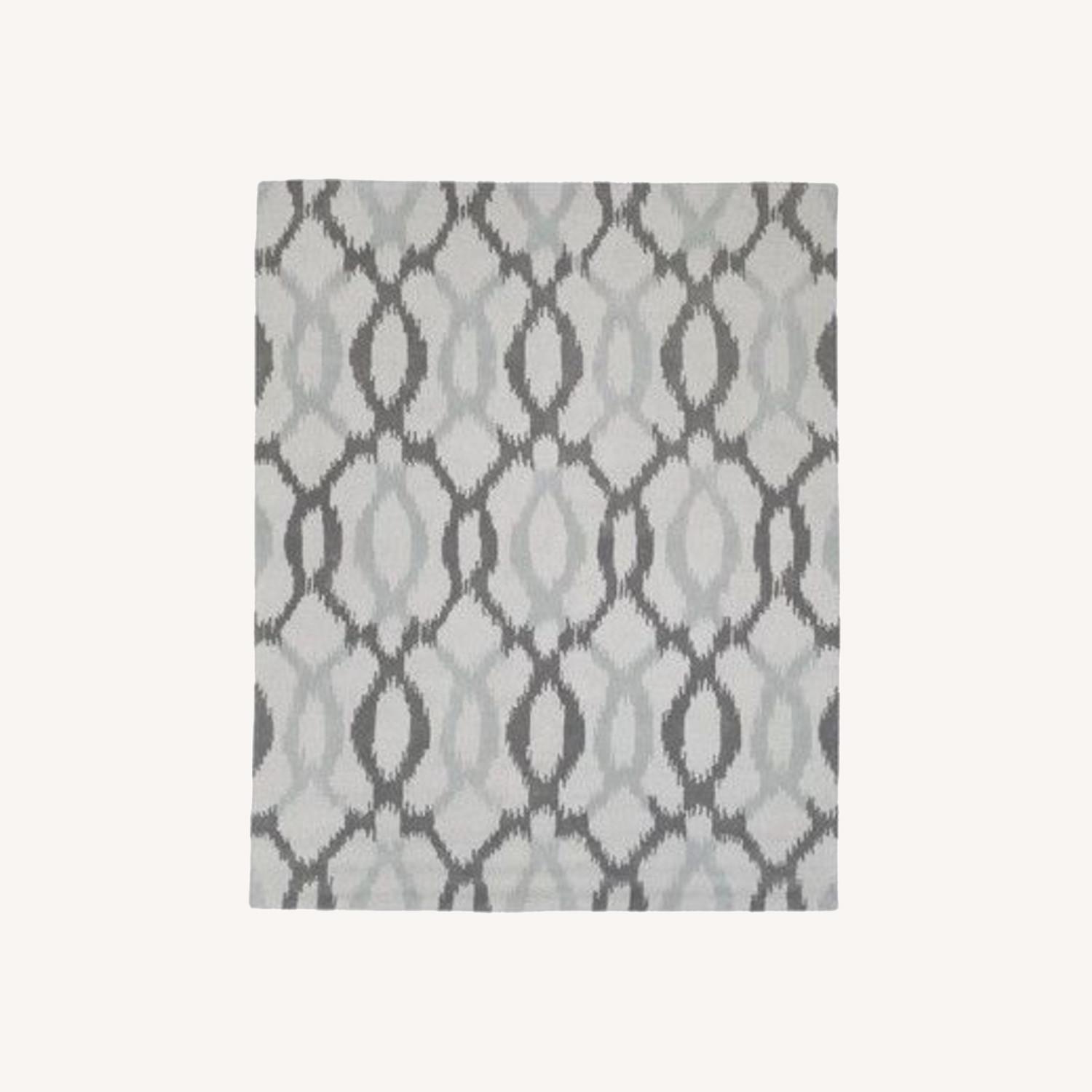 West Elm Ikat Links Rug (Frost Gray) - image-0