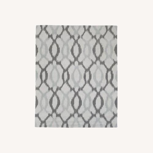 Used West Elm Ikat Links Rug  (Frost Gray) for sale on AptDeco