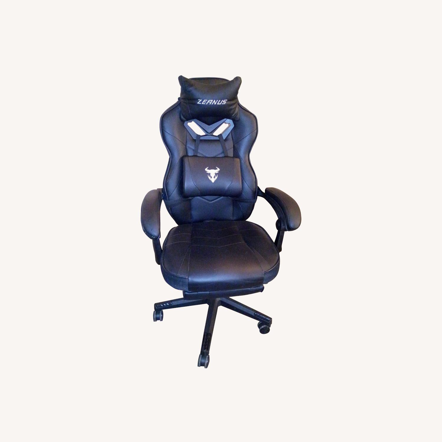 Black Fabric Office Chair - image-0