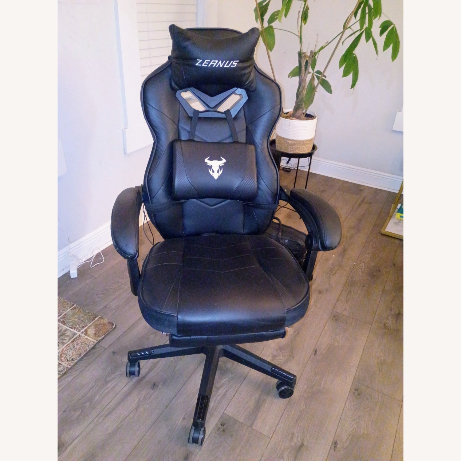 Black Fabric Office Chair - image-1