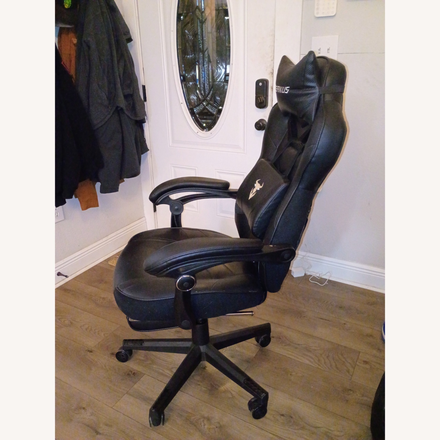 Black Fabric Office Chair - image-2
