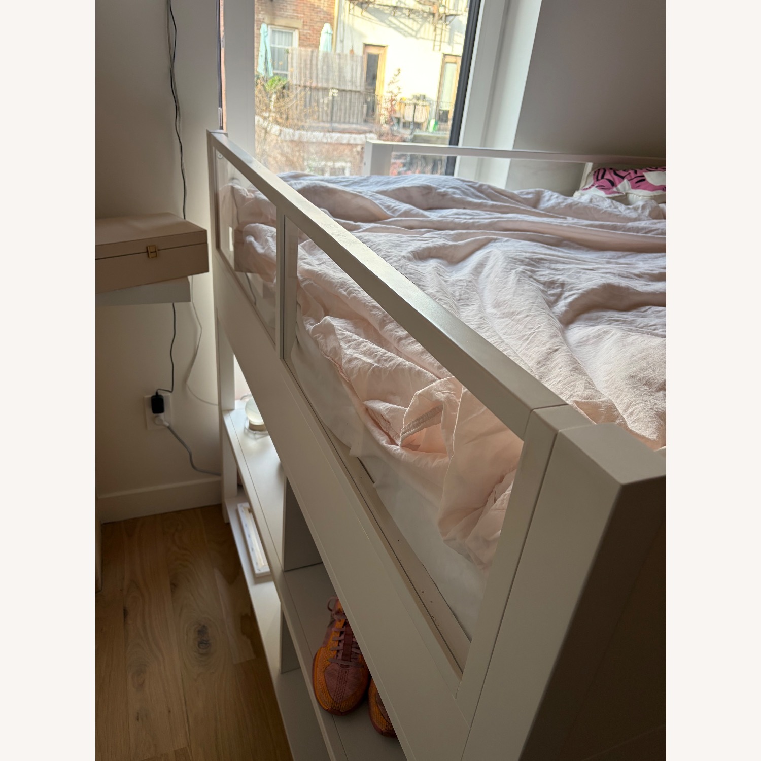 Pottery Barn Teen Bowen White Wood Bunk Bed - image-3