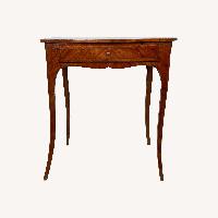 French Louis XV Revival Side Table With Drawer