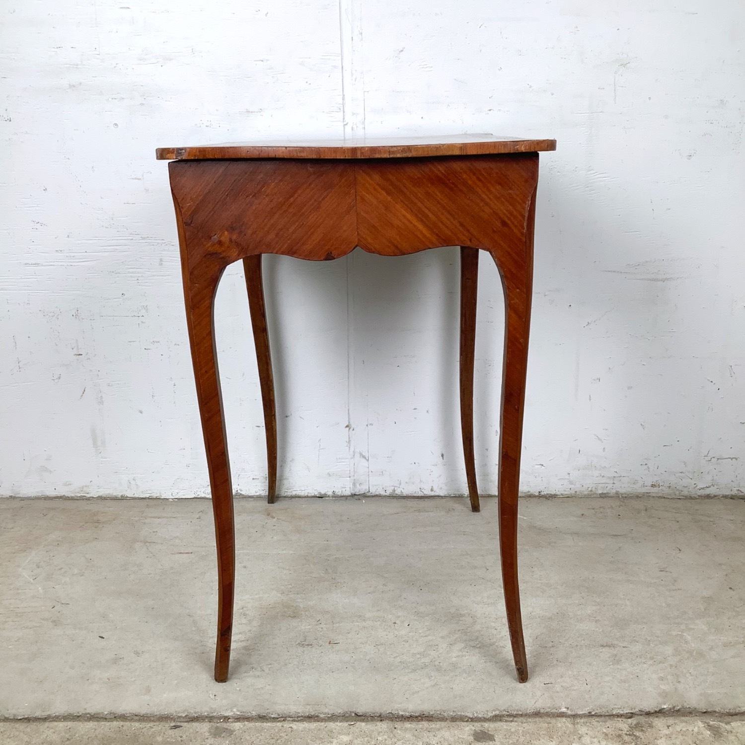 French Louis XV Revival Side Table With Drawer - image-13