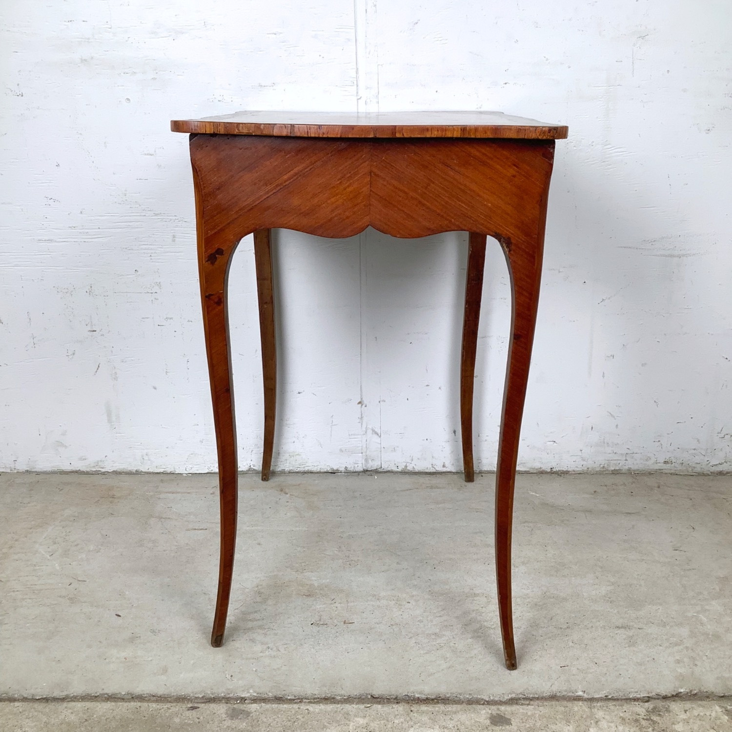French Louis XV Revival Side Table With Drawer - image-15