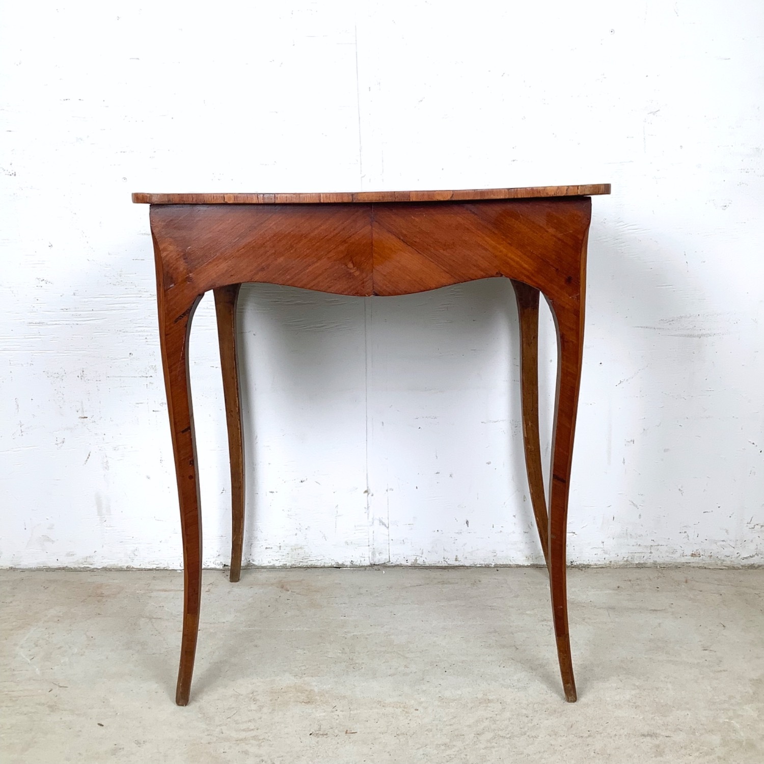 French Louis XV Revival Side Table With Drawer - image-14