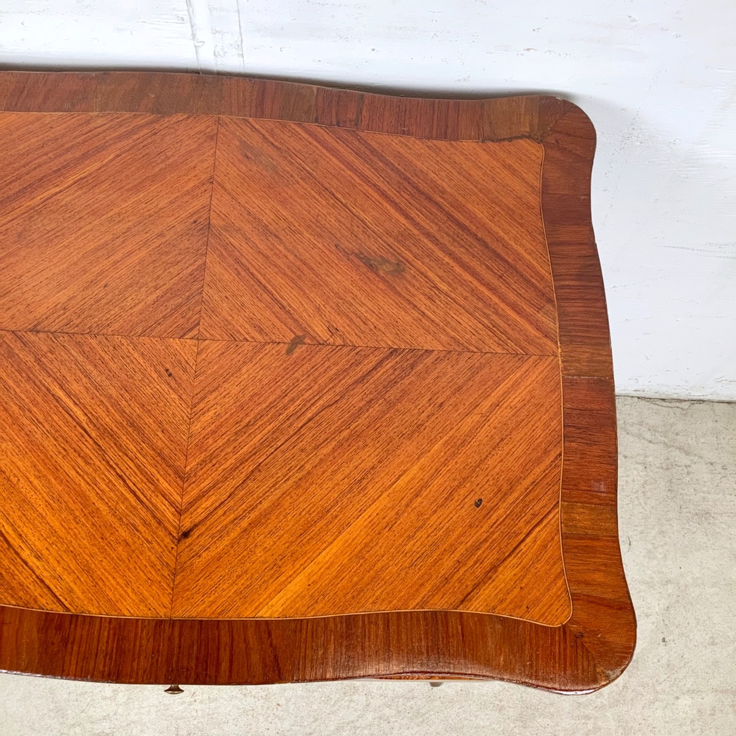 French Louis XV Revival Side Table With Drawer - image-5