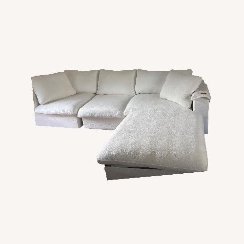 Used Bed Bath & Beyond Avex Home White Sectional  for sale on AptDeco