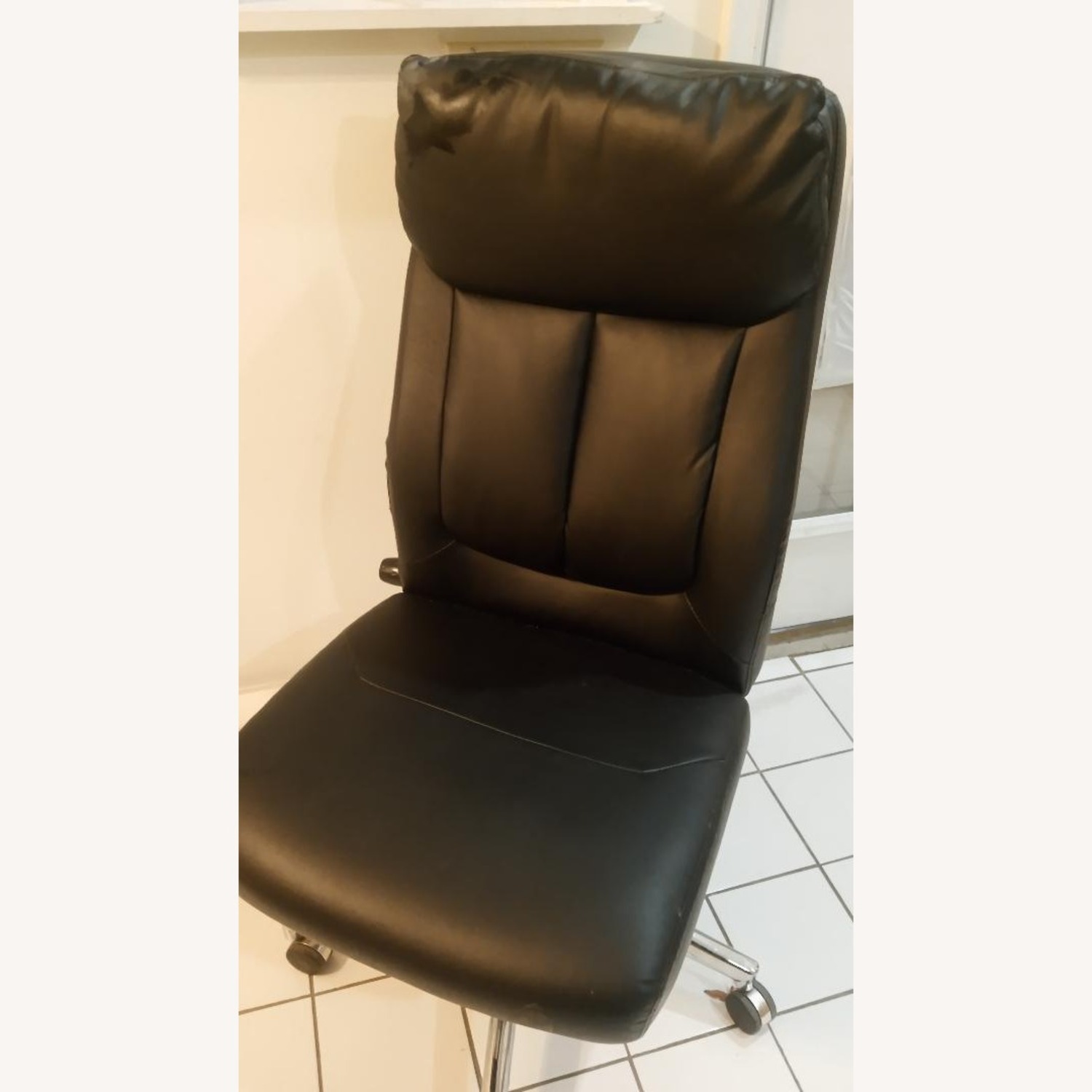 Black Leather Office Chair - image-1
