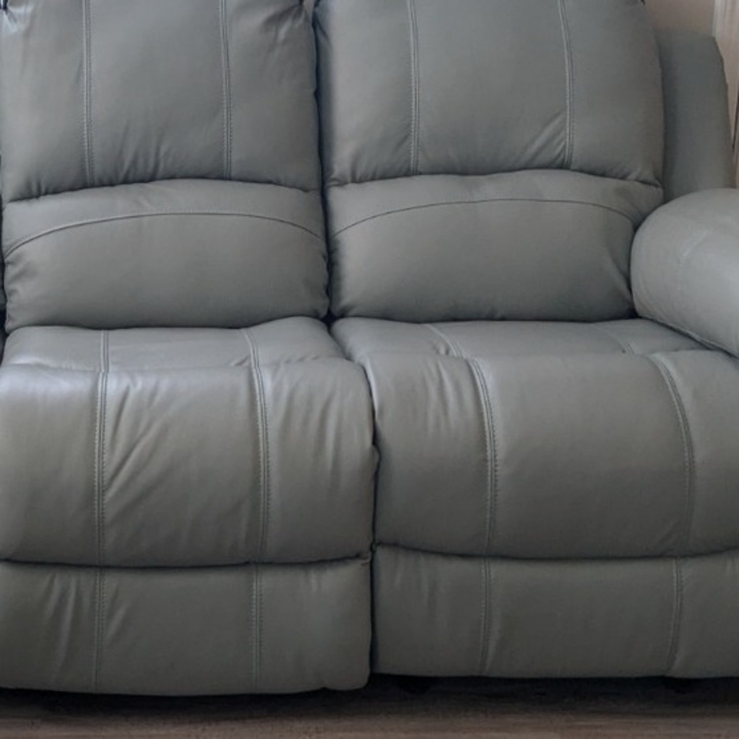  Light Teal Reclining Sofa 85”  - image-2