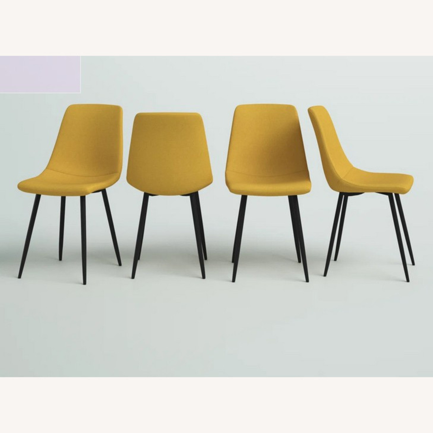 Mercury Row Yellow Fabric Dining Chairs - image-2