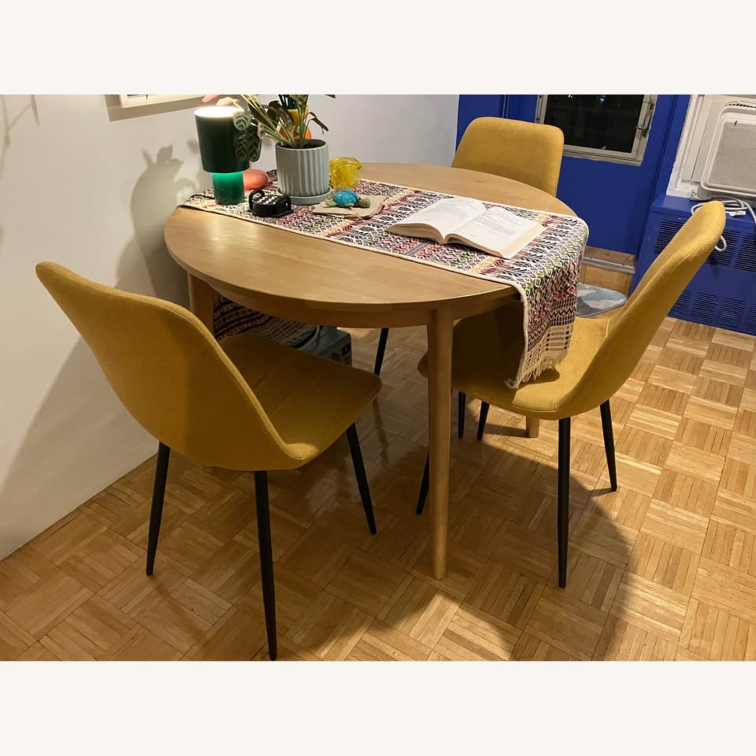 Mercury Row Yellow Fabric Dining Chairs - image-3