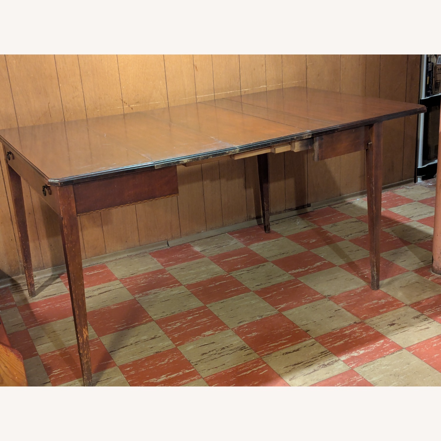 Vintage/Antique Dark Brown Dining Table - image-3