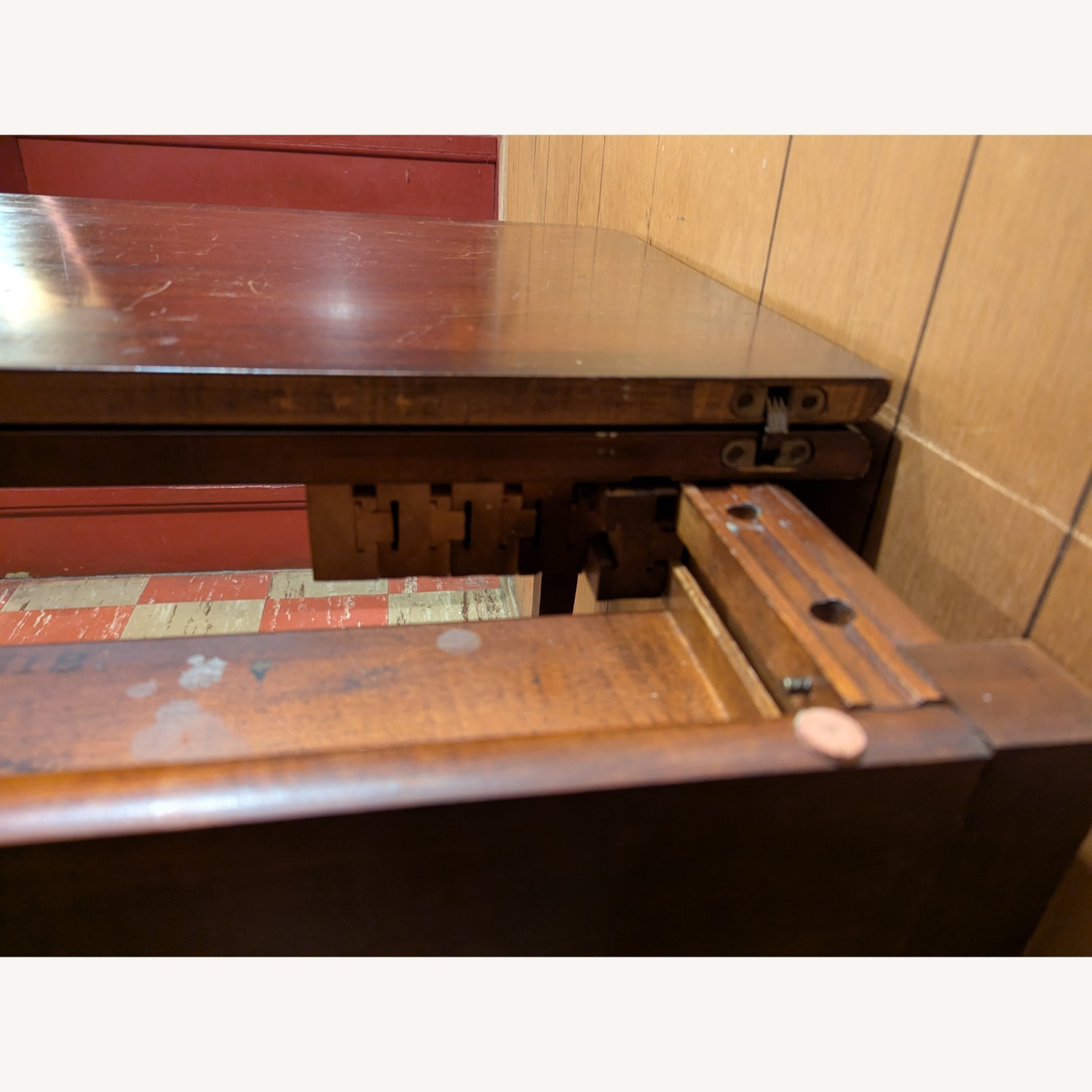 Vintage/Antique Dark Brown Dining Table - image-8