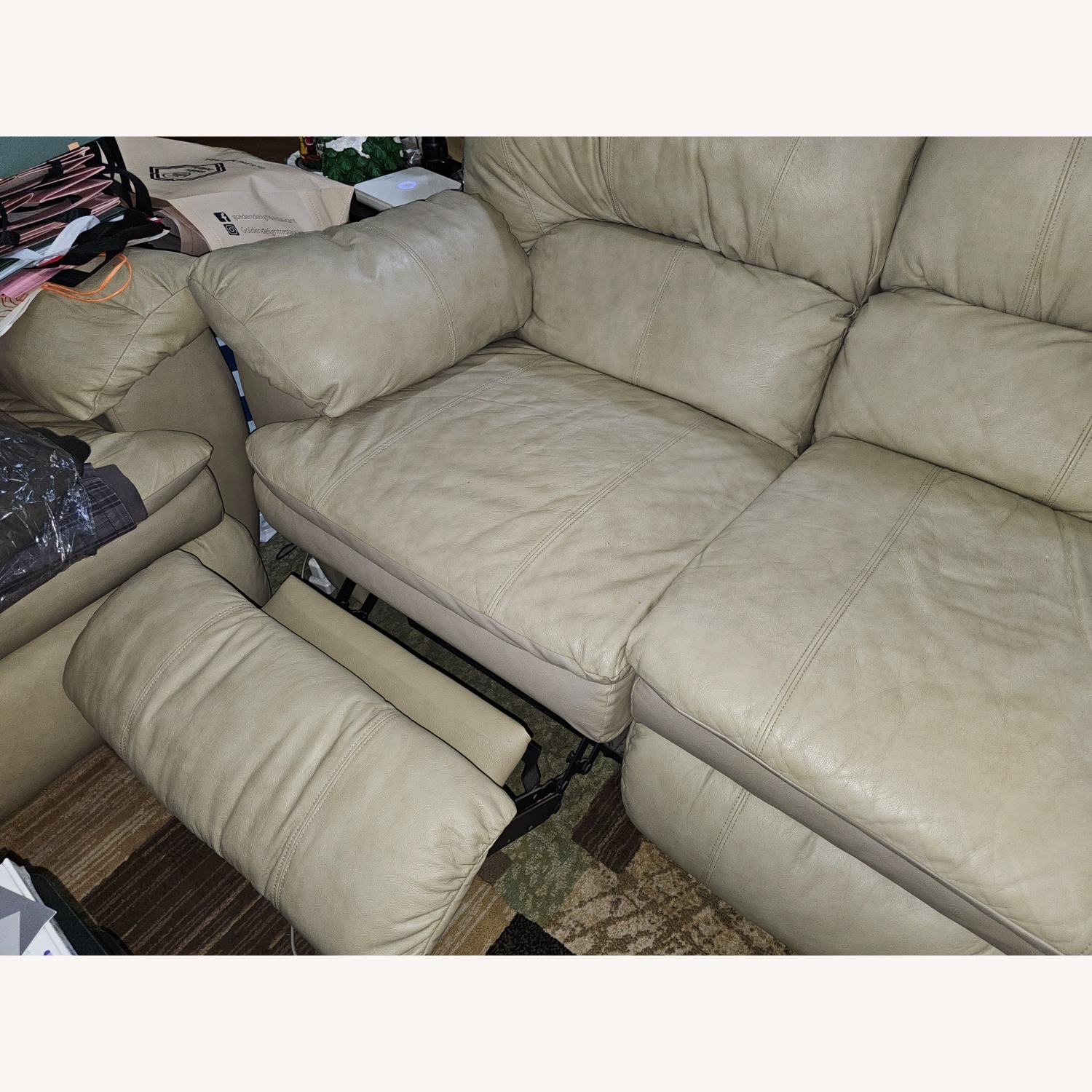 Natural Leather 3+ Seater Sofa - image-3