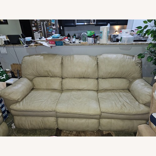 Used Natural Leather 3+ Seater Sofa for sale on AptDeco