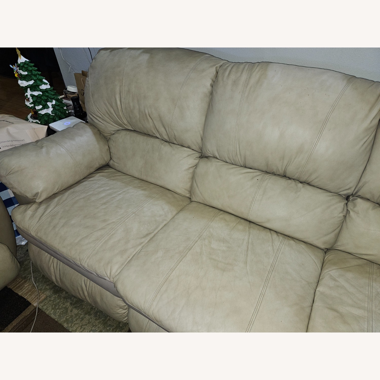 Natural Leather 3+ Seater Sofa - image-6