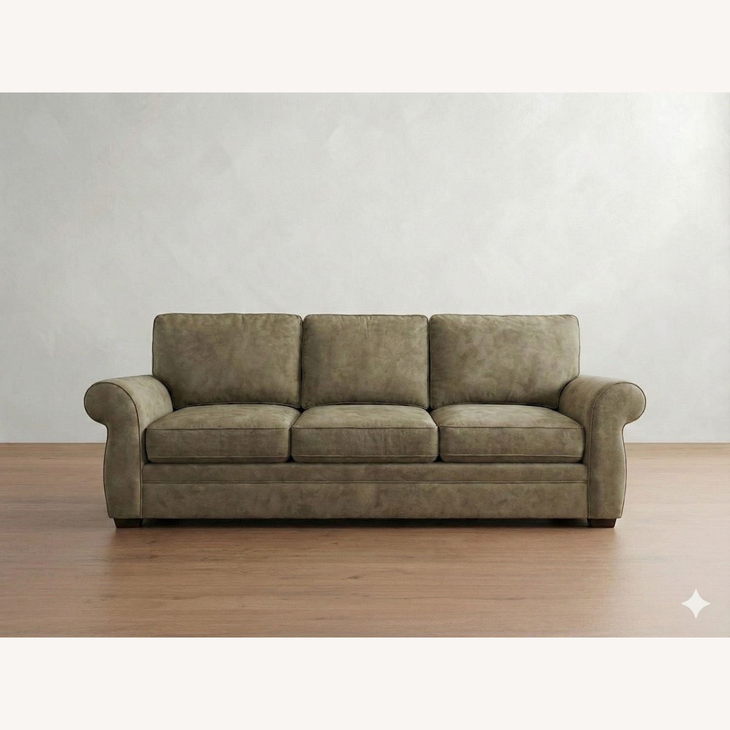 Pottery Barn Light Brown Suede 3+ Seater Sofa - image-5