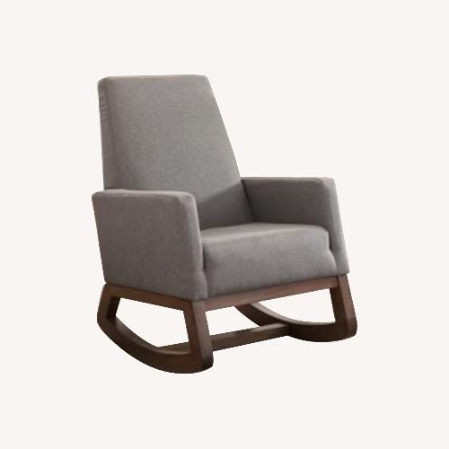 Used Baxton Studio Yashiya MCM Upholstered Rocking Chair for sale on AptDeco