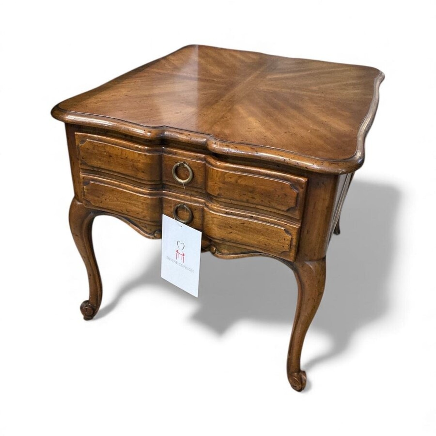 French Provincial Single Drawer Side Table - image-1