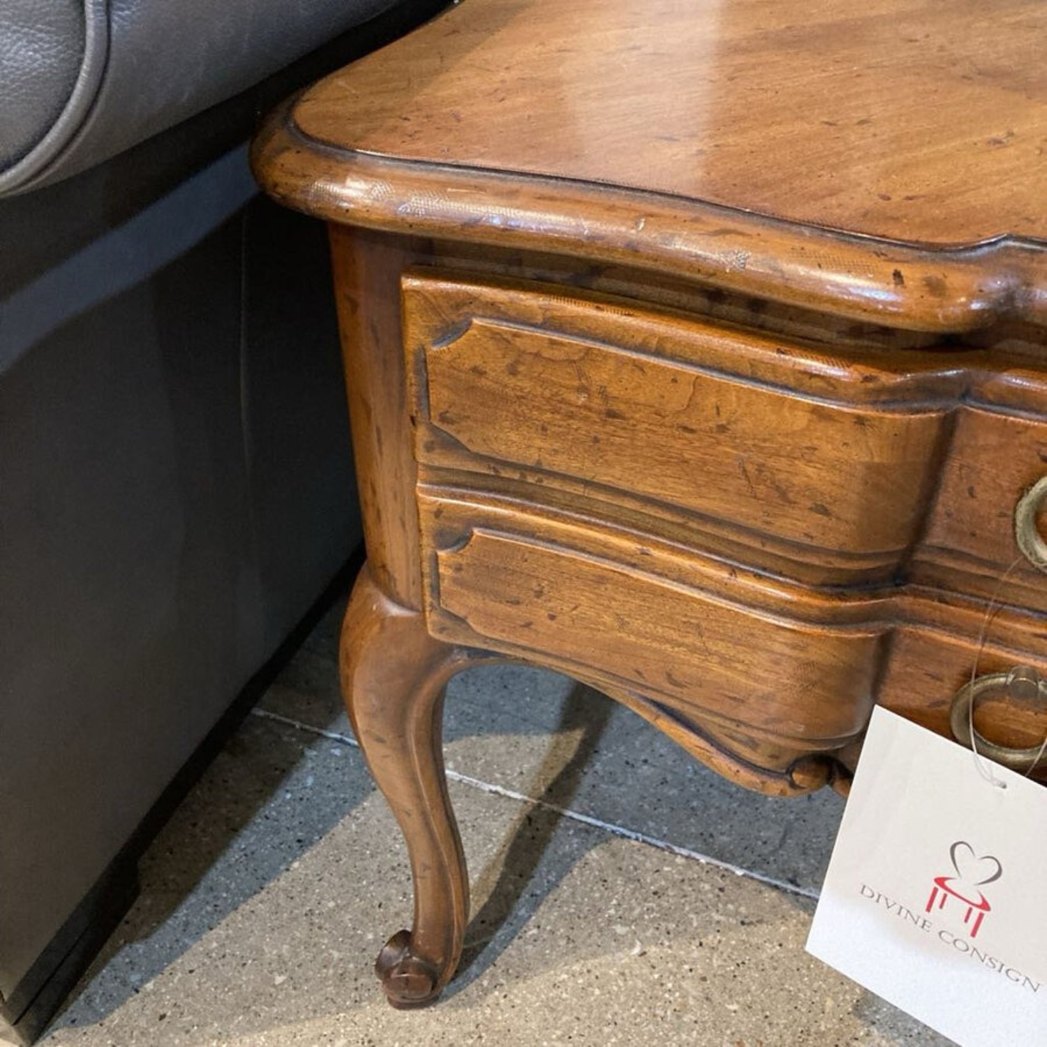 French Provincial Single Drawer Side Table - image-5