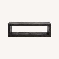Pottery Barn Folsom Black Wood Coffee Table 58”