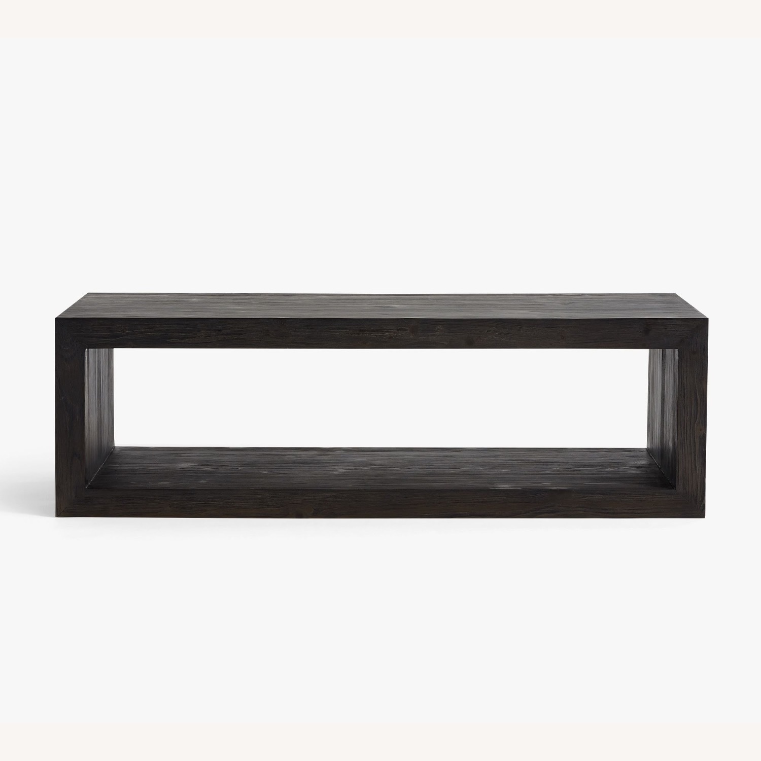 Pottery Barn Folsom Black Wood Coffee Table 58” - image-1