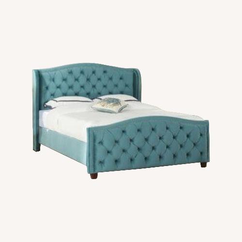 Used Wayfair To Be Collected Blue Fabric Full Bed for sale on AptDeco