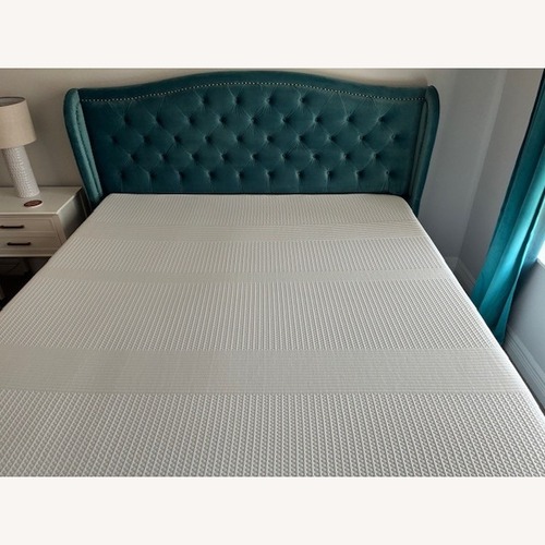Used Wayfair To Be Collected Blue Fabric Full Bed for sale on AptDeco