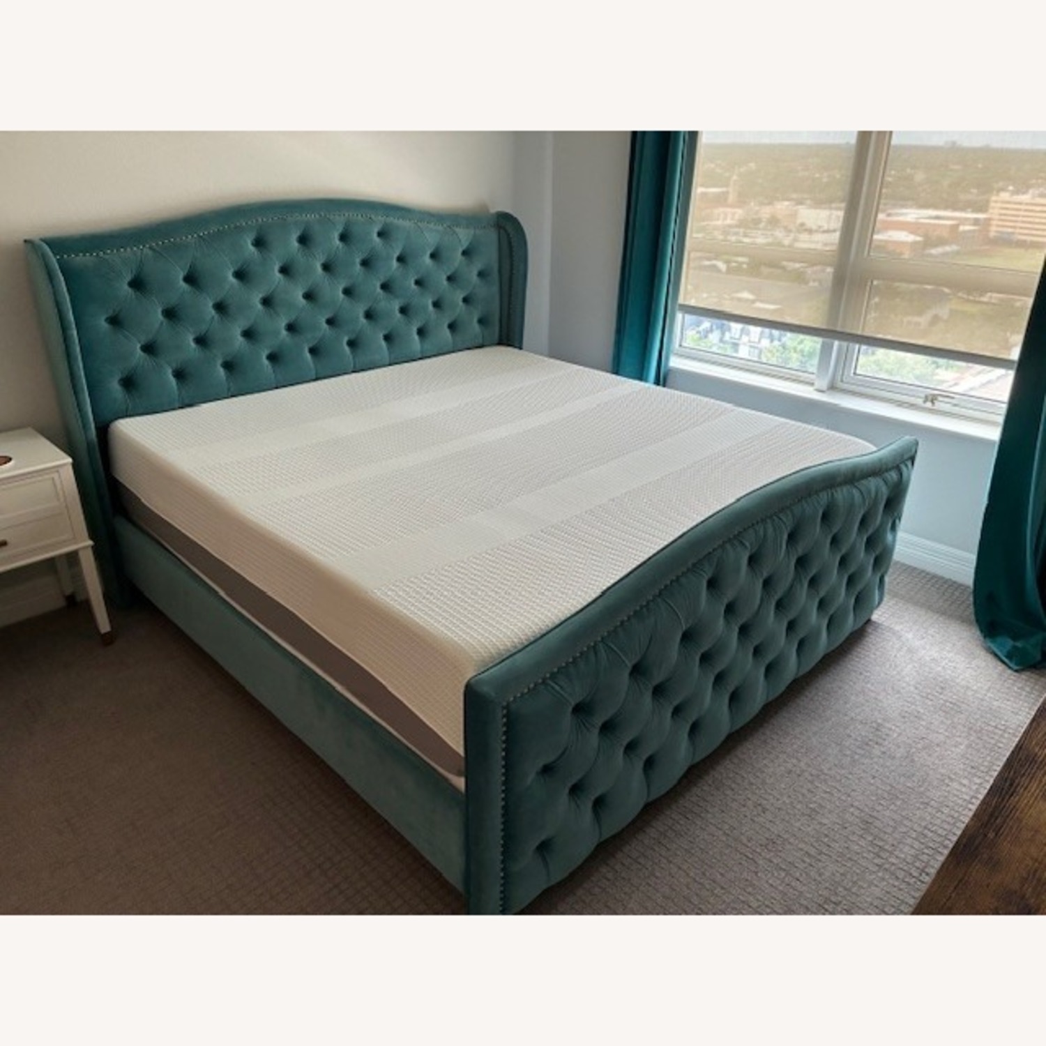 Wayfair To Be Collected Blue Fabric Full Bed - image-3