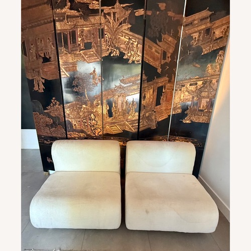 Used Knoll Slipper Chairs Fabric by Rose Uniacke for sale on AptDeco