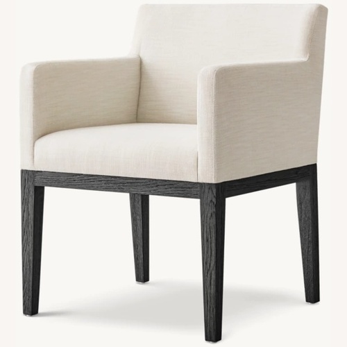 Used Restoration Hardware White Fabric Dining Chair for sale on AptDeco