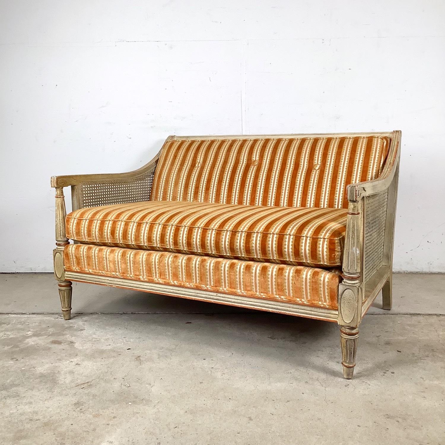 Vintage Louis XVI Style Settee Sofa - image-1
