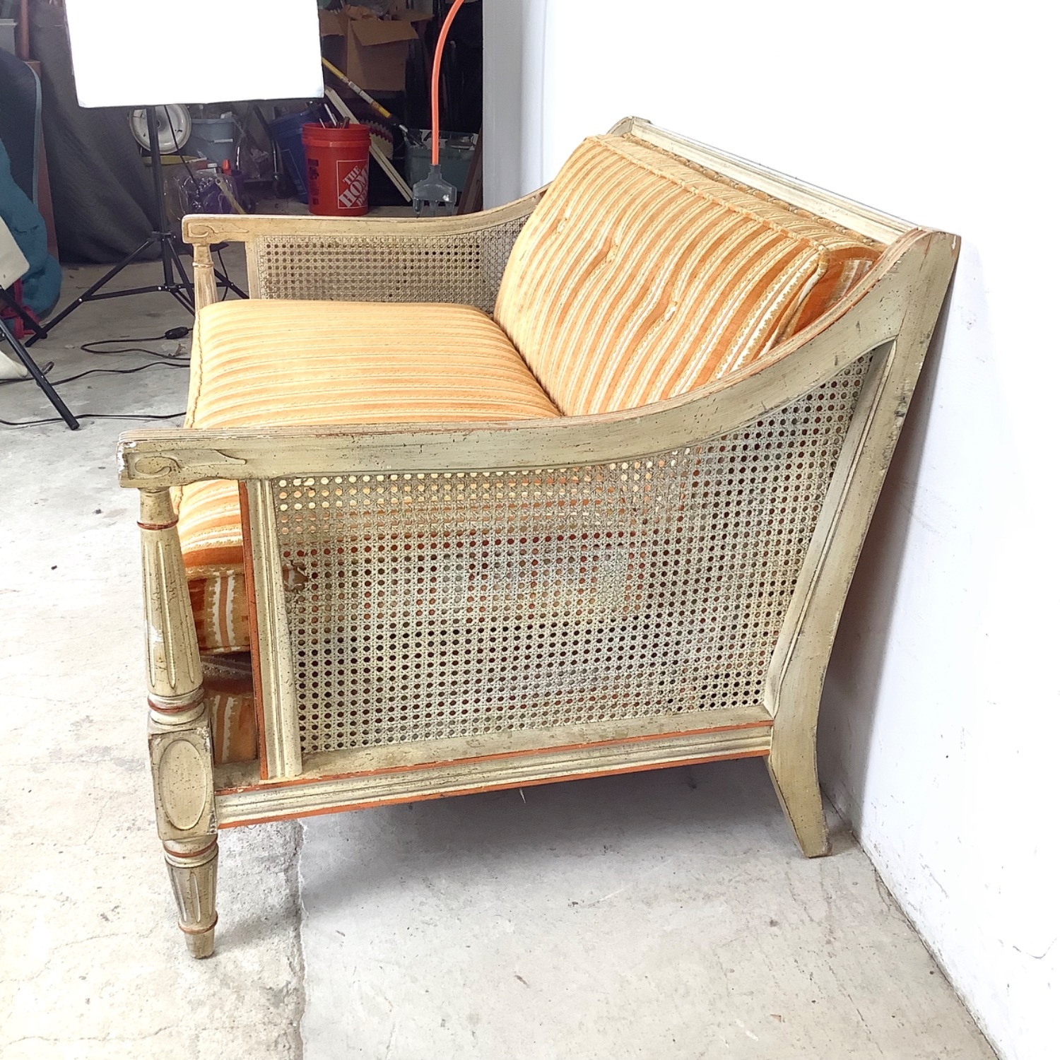 Vintage Louis XVI Style Settee Sofa - image-8