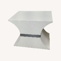 Pair of Sculptural Grasscloth Hourglass Pedestals