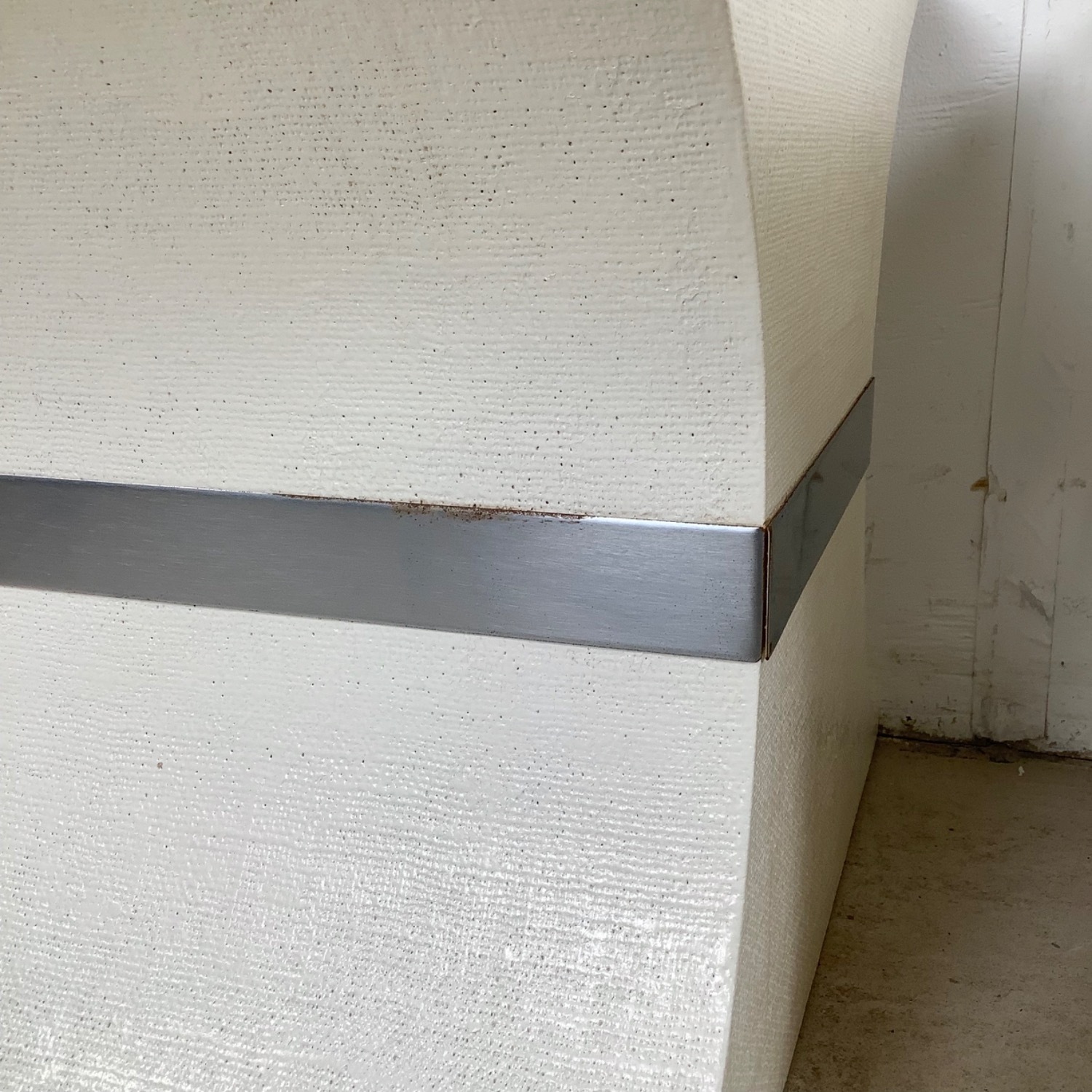 Pair of Sculptural Grasscloth Hourglass Pedestals - image-12