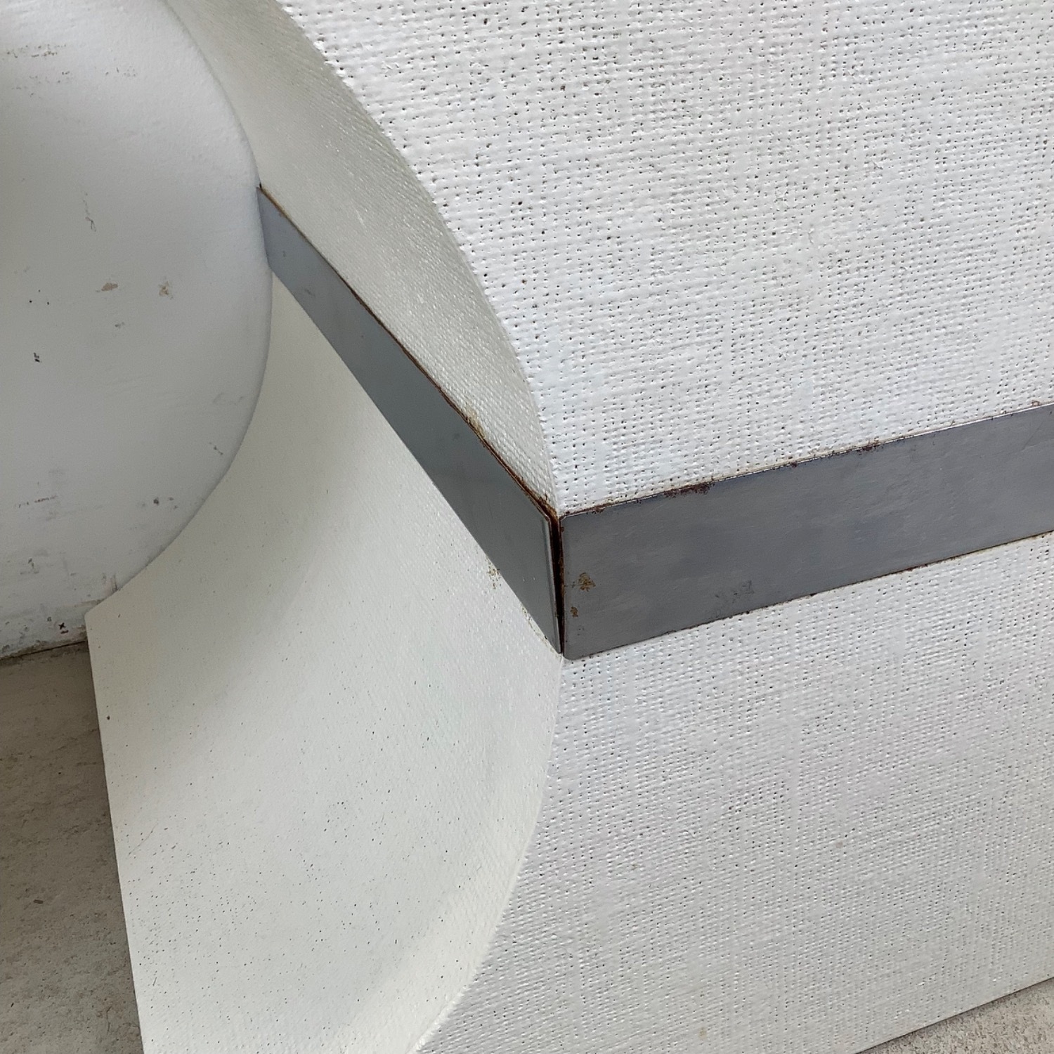 Pair of Sculptural Grasscloth Hourglass Pedestals - image-14